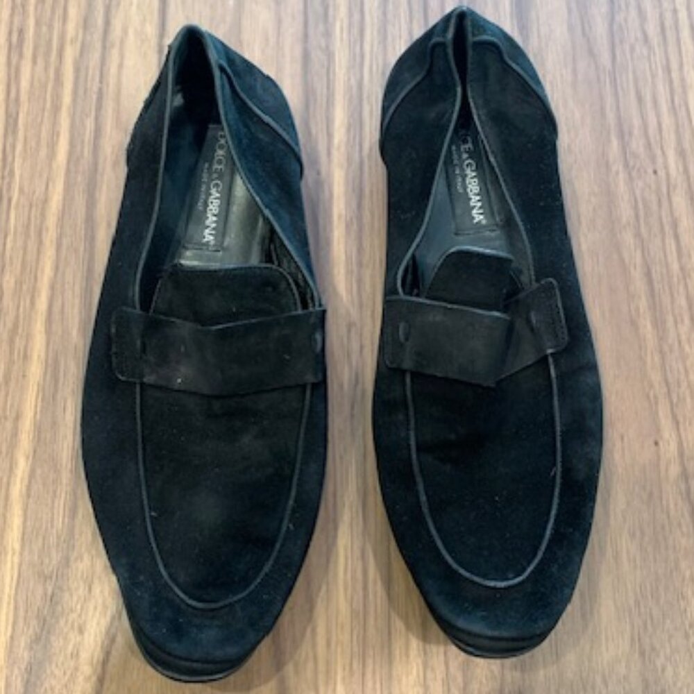 Dolce & Gabbana Men’s Black Suede Loafers